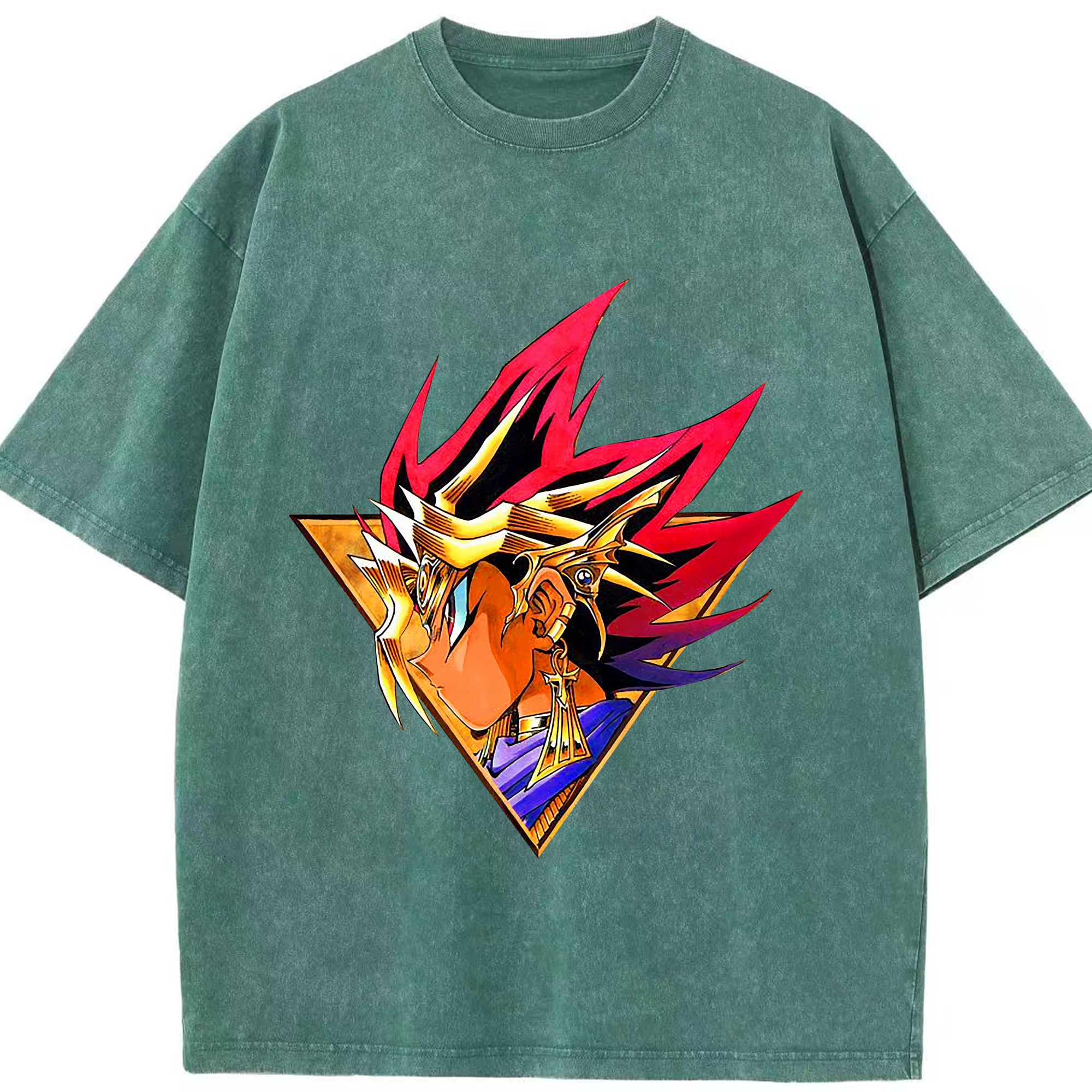 （画像用） 遊☆戯☆王 Yu-Gi-Oh! 綿100% ヴィンテージ風 半袖Tシャツ（フロントプリント）